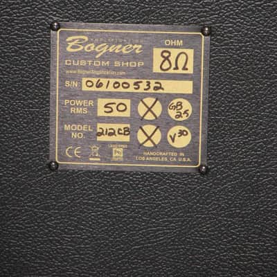 Bogner 212CBV Vertical 2x12 Closed Back Cabinet image 5