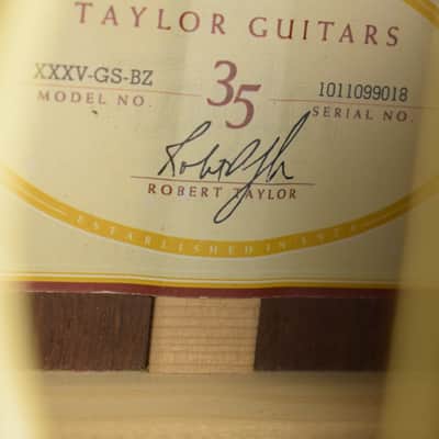 Taylor XXXV-GS-BZ 35th Anniversary Brazilian Rosewood 2009 - Natural image 5