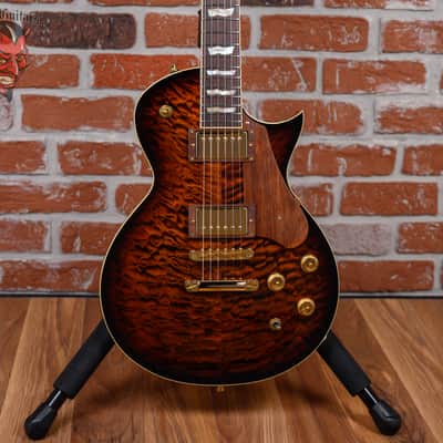 ESP Exhibition Limited Series EX16-26 Eclipse CTM Quilt Maple Top Tiger Eye Burst 2016 w/OHSC image 1
