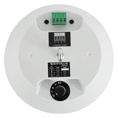 (6) Rockville PEN-65T White 6.5" 70V Commercial Hanging Pendant Speakers+Amp image 19