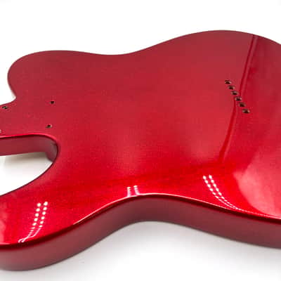 Warmtone Custom Guitars Tele Style Guitar Body “Red Sparkle” image 9