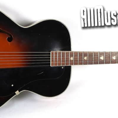 Vintage 1960s Kay P-3 Tobacco Sunbust Archtop Acoustic Guitar L-6955 image 2