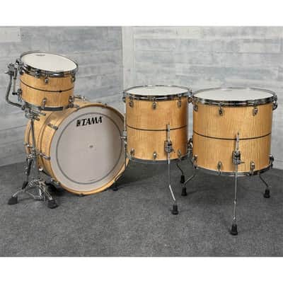 Used Tama Star Maple 4pc Drum Set Natural Curly Maple image 2