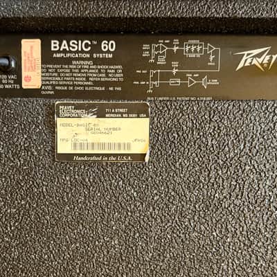 Vintage 1990s Peavey Basic 60 Bass Guitar Amplifier Combo Amp 60W image 5