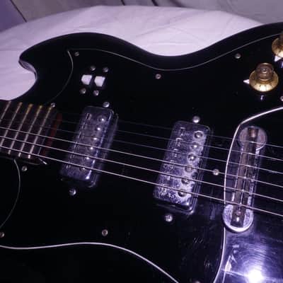 Vintage Black Lyle SG style electric guitar image 13