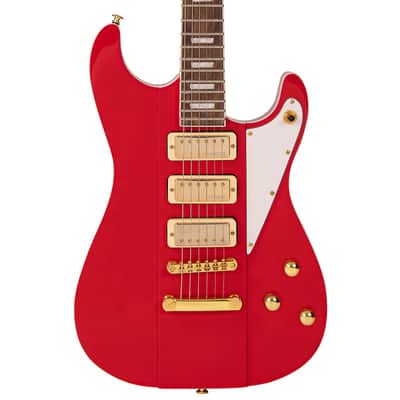 Vintage Electric Guitar JDV34 Joe Doe 'Gas Jockey' Gas Pump Red with Case - image 5