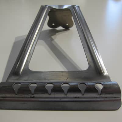 Harmony & Silvertone Flat Top Guitar Tailpiece Authentic Vintage Part Circa-1950s-1960s-Chrome image 4