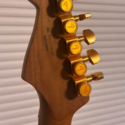 Fender Partscaster, Roasted Flamed Maple Neck w Floyd Rose Railtail image 4