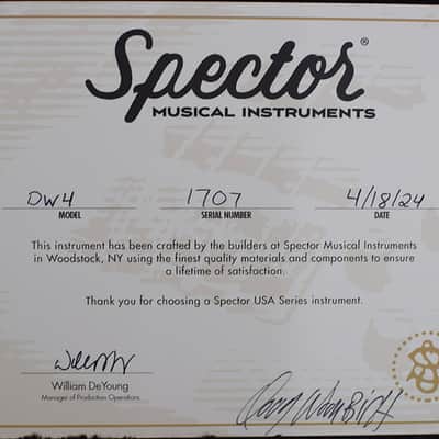 Spector USA Custom Doug Wimbish 4 LTD TC image 13