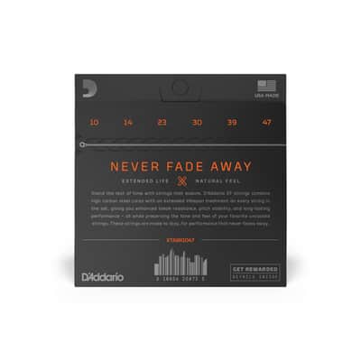 D'Addario XT - XTABR1047 - Acoustic Guitar String Set - 80/20 Bronze - Extra Light Coated - 10-47 (XTABR1047) image 2