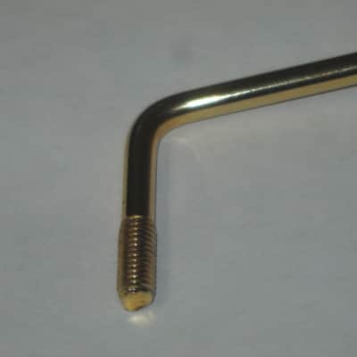very lightly used Squier Gold Trem Bar with Black Tip, 6mm large threads (metric 6M, IMPORT) (for Squier Affinity and Classic Vibe Strat that use 6mm large thread trem bar - can be for other brand model guitars) 2000-2020 (NOT for USA or MIM Strats) RIGHT image 14