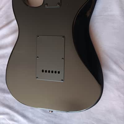 Stratocaster Style Electric Guitar, Custom Black on Black image 2