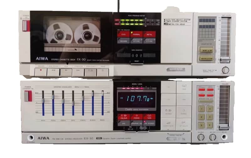 AIWA RX-30 Stereo Receiver + FX-30 Stereo Cassette Deck Rare