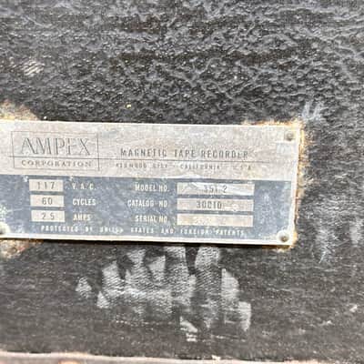 Ampex 351-2P Reel To Reel Transport Magnetic Tape Recorder w/ Original Case image 15