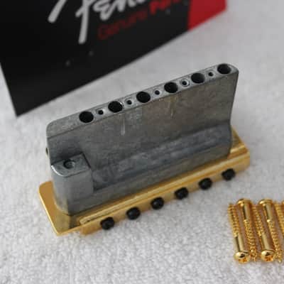 FENDER Stratocaster GOLD 2 1/16" Body Hardware Set for Strat Guitar - NEW image 4