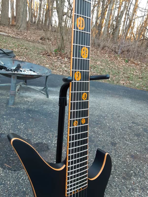 Schecter Limited Edition Halloween Pumpkin Inlay Avenger A7 Seven