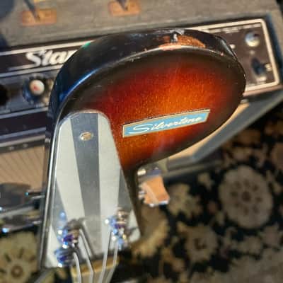 Silvertone 1438 (Teisco EB 200) MIJ Vintage Japan 1960s - Sunburst image 9