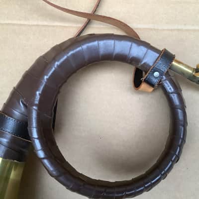 Vintage  FÜRST Fuerst PLESS Jagdhorn leater Ledergurt Jagd hunting Horn Germany image 11