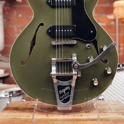 Collings I-30 LC Electric Guitar in Aged Olive Drab Green image 2