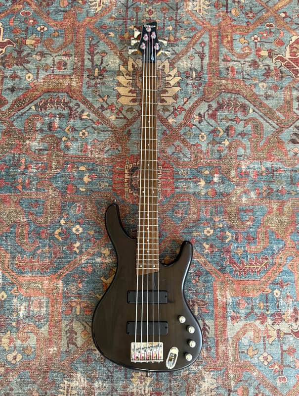 Ibanez EDB405 Ergodyne 5-String Bass Transparent Flat Black Stain image 1