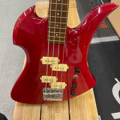 B.C. Rich Mockingbird Bass Platinum Series 1998 - Red image 2