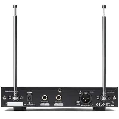 Samson SWS212HH-E Stage 212 Dual Frequncy Wireless Handheld Microphone System - Black image 7
