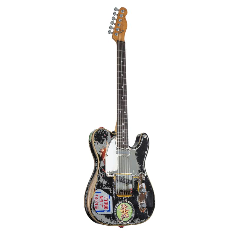 Fender Joe Strummer Telecaster Heavy Relic RW Aged Black MBPW #R141201 - Custom Electric Guitar image 1