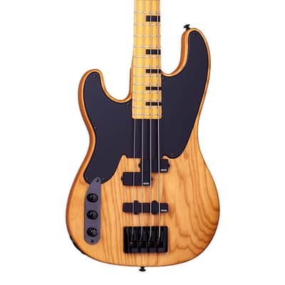 Schecter Model-T Session Left Handed Bass - Aged Natural Satin - Open Box image 1