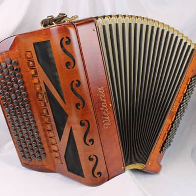 4500 - Mahogany Victoria Poeta Chromatic Button Accordion C System LMMH 87 120 image 1