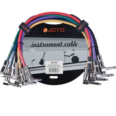 JOYO CM-05 6-Pack 1.2 ft Guitar Patch Cables multi colors image 1