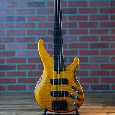 Yamaha TRBX605FM 5-String Electric Bass Guitar - Matte Amber image 1