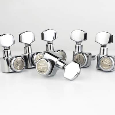 6 Premium In-line Locking Guitar Tuners Machine Head for electric and Acoustic guitars Complete Set image 3