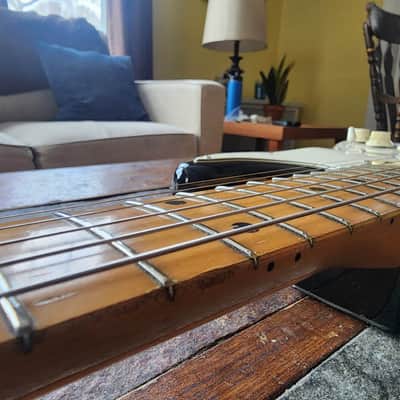 Fender Squier strat vintage MIJ SSS E serial w/bag 1987 - blk image 9