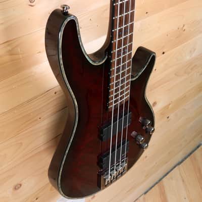 Schecter Hellraiser-4 Electric Bass w/ Hardshell Case - Crimson Red Burst - Project Bass image 3
