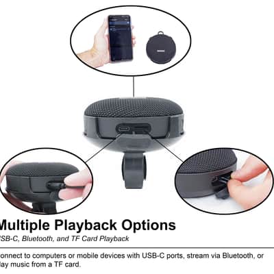 Rockville R-GO 16 Watt Waterproof Portable Bluetooth Speaker+Bicycle Bar Mount image 8