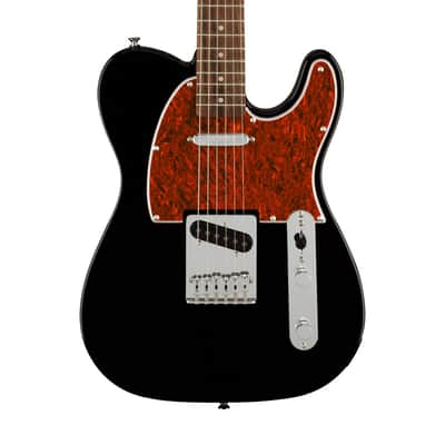 Squier FSR Affinity Series Telecaster Electric Guitar w/Tortoiseshell Pickguard, Laurel FB, Black image 3