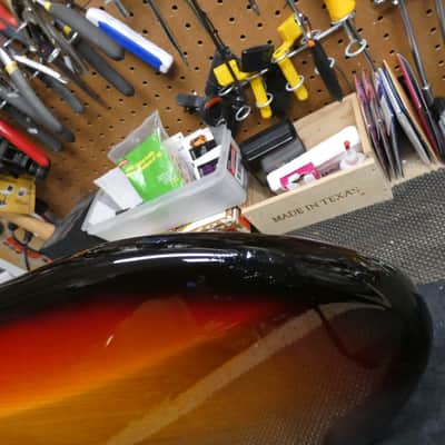 Wilkins Jazz Bass Stack Knob Traditional 2015 - Sunburst image 12