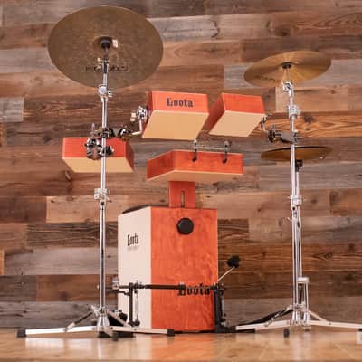 LOOTA PERFORMER 5 PIECE DRUM KIT, WILD CHERRY, WITH RIGHT FOOT PEDAL image 2