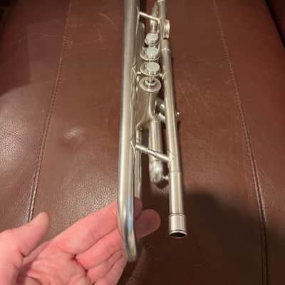 Reynolds Regent (Ohio Band Instruments) (1940s) Bb Trumpet SN 13498 (silver) (rare) image 14