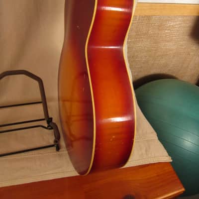 Silvertone 708 1940's - red sunburst with pickup image 11