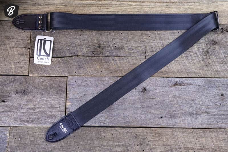 Couch Guitar Straps SB001 All Plain Black Vegan Strap- Guitar image 1