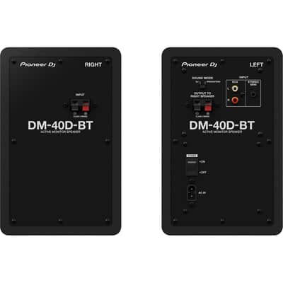 Pioneer DJ DM-40D-BT 4-inch Desktop Active Monitor Speakers with Bluetooth (Pair, Black) with Studio Monitor Isolation Pads image 3