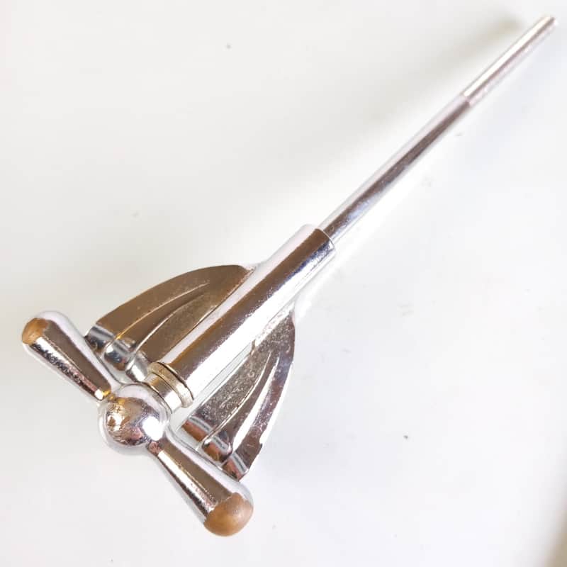 Ludwig/WFL Nickel Bass Drum Bow-Tie 6"Tension T-Rod+Claw Vintage 50s Club-Date image 1