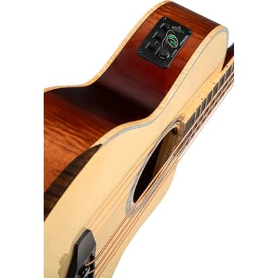 Ortega KTSM2-4 Signature Series Ken Taylor Solid Spruce Top Nato Neck Cutaway 4-String Acoustic-Electric Bass Guitar w/Gig Bag image 13