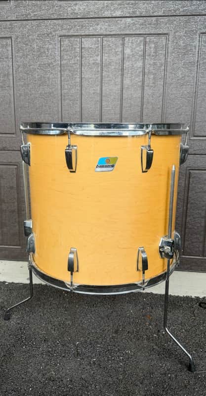 Ludwig Thermogloss Maple 18x16 floor tom drum b/o badge