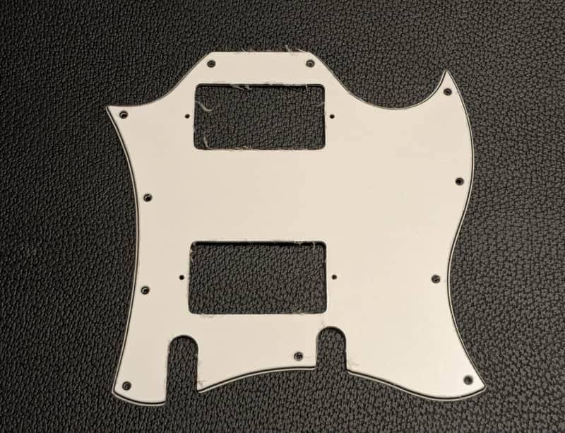 FAV Guitars Gibson SG replacement pickguard with special cutouts for bridge post image 1