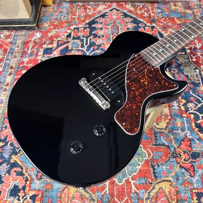 *6.87 lb* Les Paul Junior 2022 Ebony Dog Ear P90 image 1