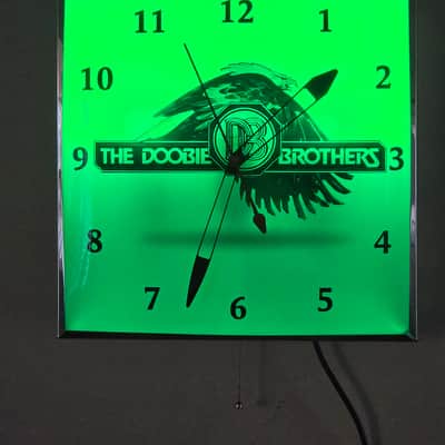The Doobie Brothers Record Shop Style Light-Up Clock Killer Cool Man Cave/Garage Item Color Changing image 5