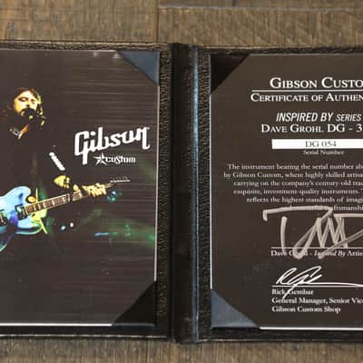2007 Gibson Custom Shop Inspired By Series Dave Grohl Signature DG-335 Black Ebony + COA OHSC image 5