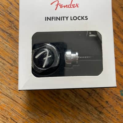 Fender "F" Logo Infinity Strap Locks 2010s - Chrome image 1